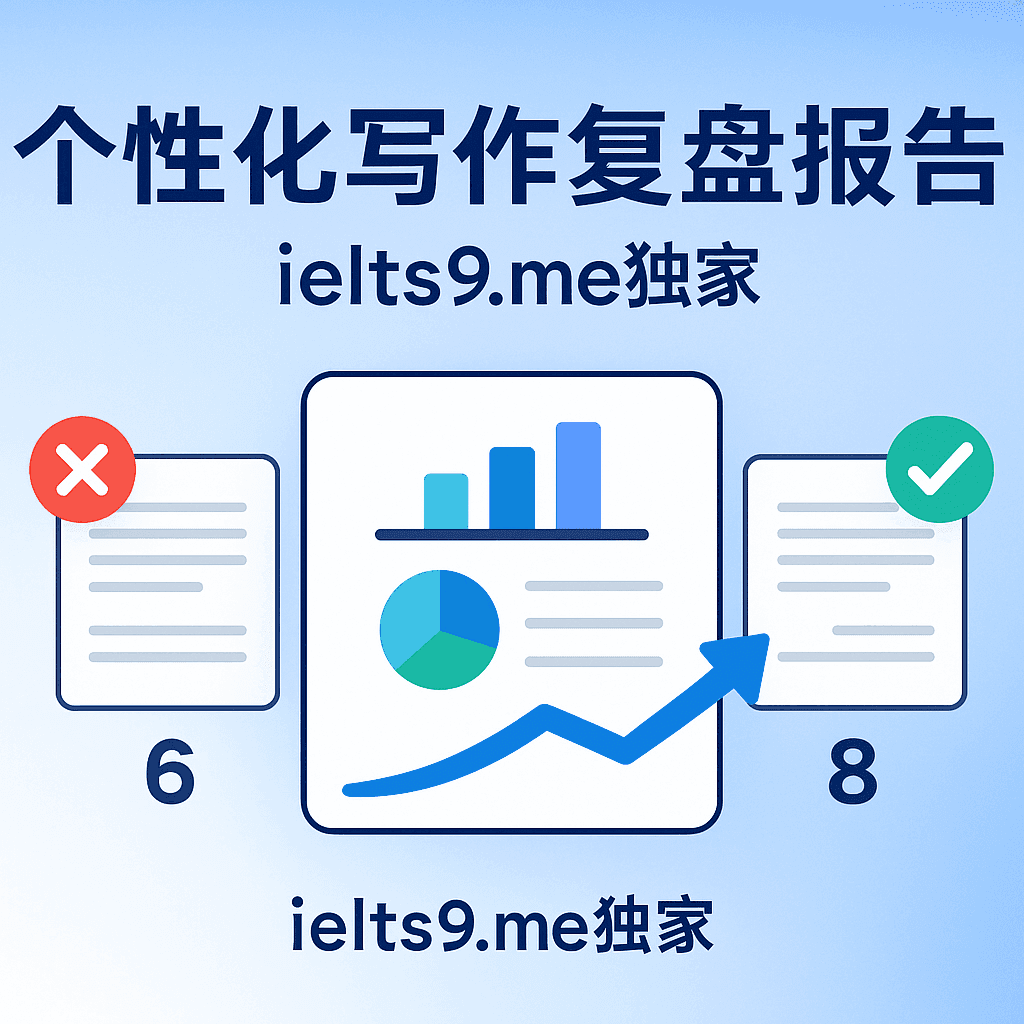 雅思写作如何从6分突破到8分？ielts9.me个性化写作复盘报告深度解析你的提分关键